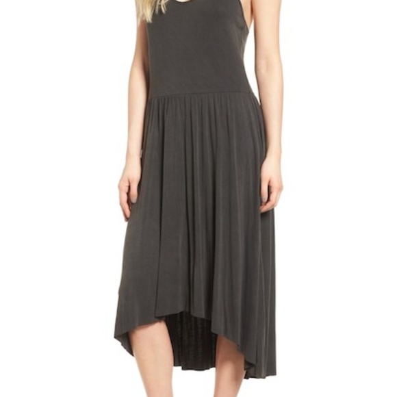 NWT Hinge Racerback Midi Dress Grey Nordstrom - Picture 5 of 8